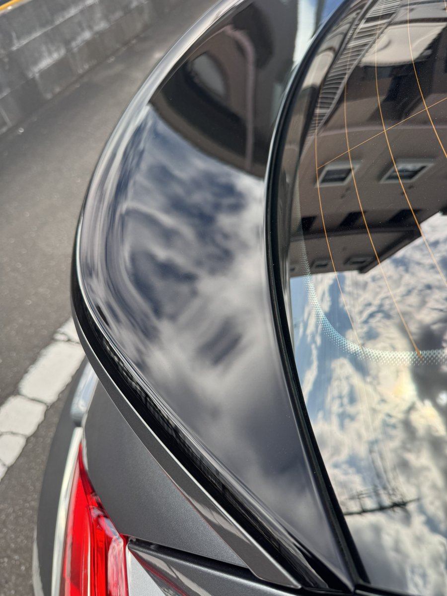 haru_Detailing's tweet image. リアスポイラーにもG-POWER 3発✨

内外装に装着されている、ピアノブラックのお手入れにお悩みの方、早めに施工しておくと安心だと思います👍✨

#GPOWER
