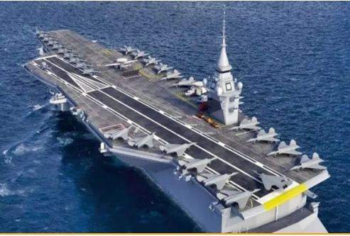 ماكرون يكشف عن مشروع حاملة طائرات نووية جديدة 