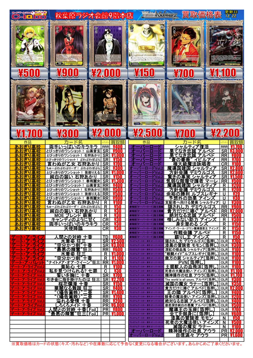 ヴァイスシュヴァルツ MIRAI TICKET RR まとめ売り ◇ #ヴァイスシュヴァルツ 買取情報◇ 誓いを胸に 十香 SR 700 引き金