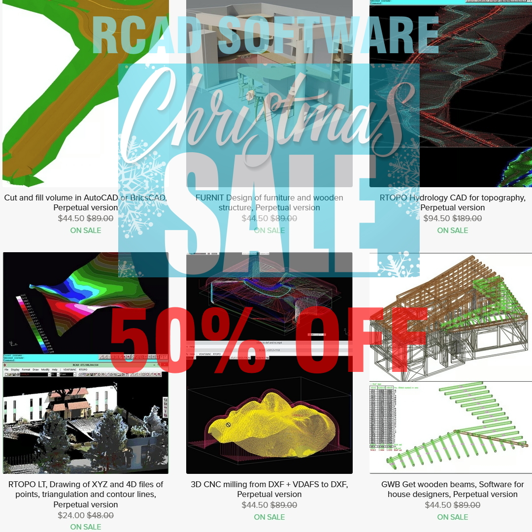 Christmas sale 50% off!
#cadsoftware #civilengineer #autocad #topography
rcad.eu/purchase/
