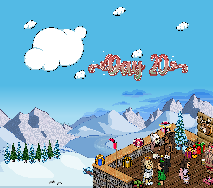 🎁20th Day of Christmas GIVEAWAY!🎁
Enter to win a festive room filled with furni, rares &amp; coins!🎅
- Follow <a href="/HabboQuestsWeb/">HabboQuests.co</a> 
- Register on HabboQuests.co
- Repost and like
- Tag a friend or us!

Check out our Discord for more daily giveaways! discord.gg/habboquests