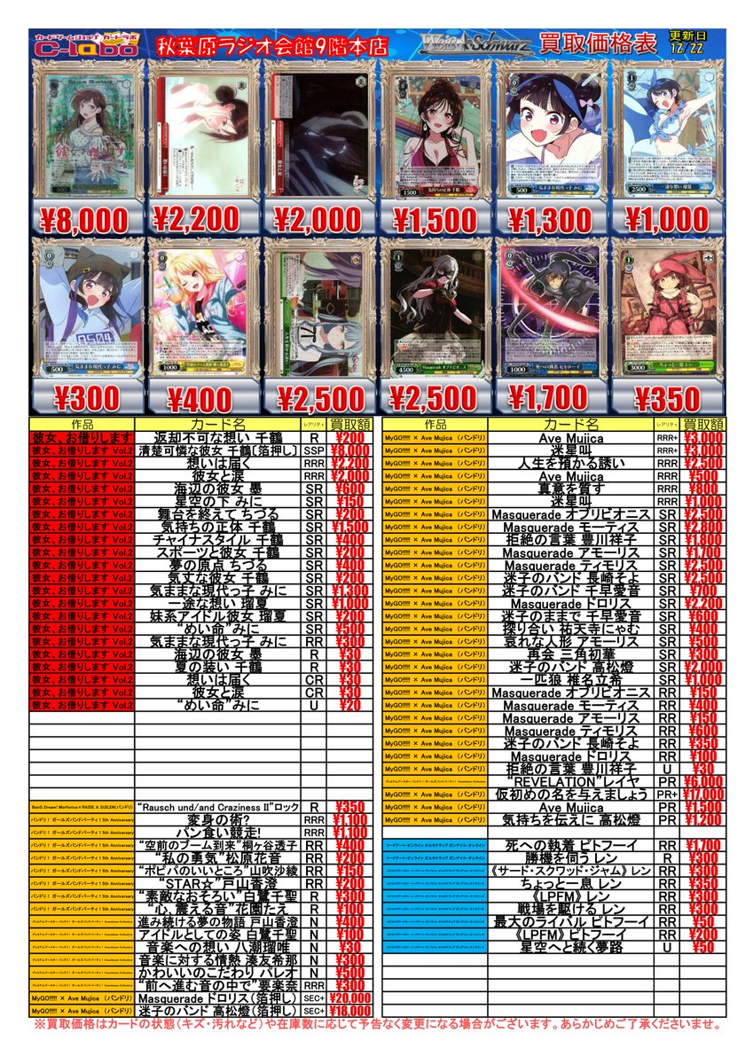 ◇ #ヴァイスシュヴァルツ 買取情報◇ スポーツと彼女 千鶴 SR 200