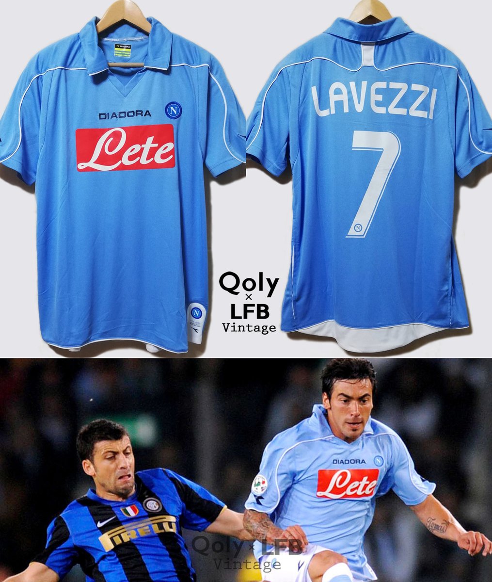 SSCナポリ　ラベッシ(#7) ユニフォーム 新品】 🇮🇹ナポリ 2008-09 Diadora ホーム半袖 ユニフォーム #7
