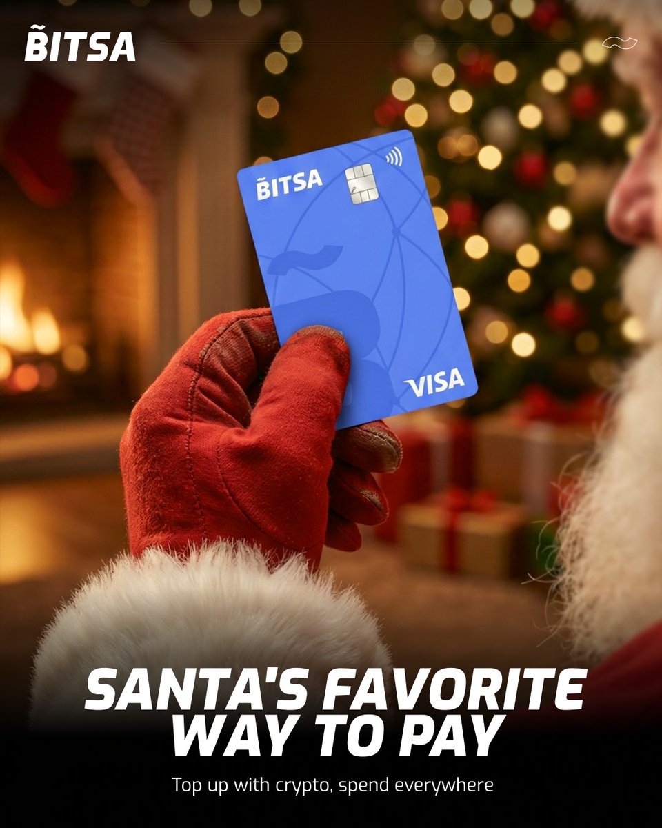 Even Santa's gone digital! 🎅

Top up Bitsa with crypto.

Turn Bitcoin into holiday presents and festive dinners.

Santa-approved. What about you?

Merry Christmas! 🎄

#Bitsa #BitsaCard #Christmas #PayYourWay #TopUp #TopUpCrypto