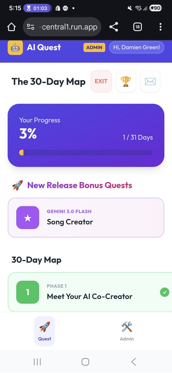 damiengreen04's tweet photo. @alexcooldev I made this over the weekend, bite sized challenges to help my kids learn that AI is more than a ChatBot. NotebookLM, AI Studio and Antigravity https://t.co/cWb12wg63g