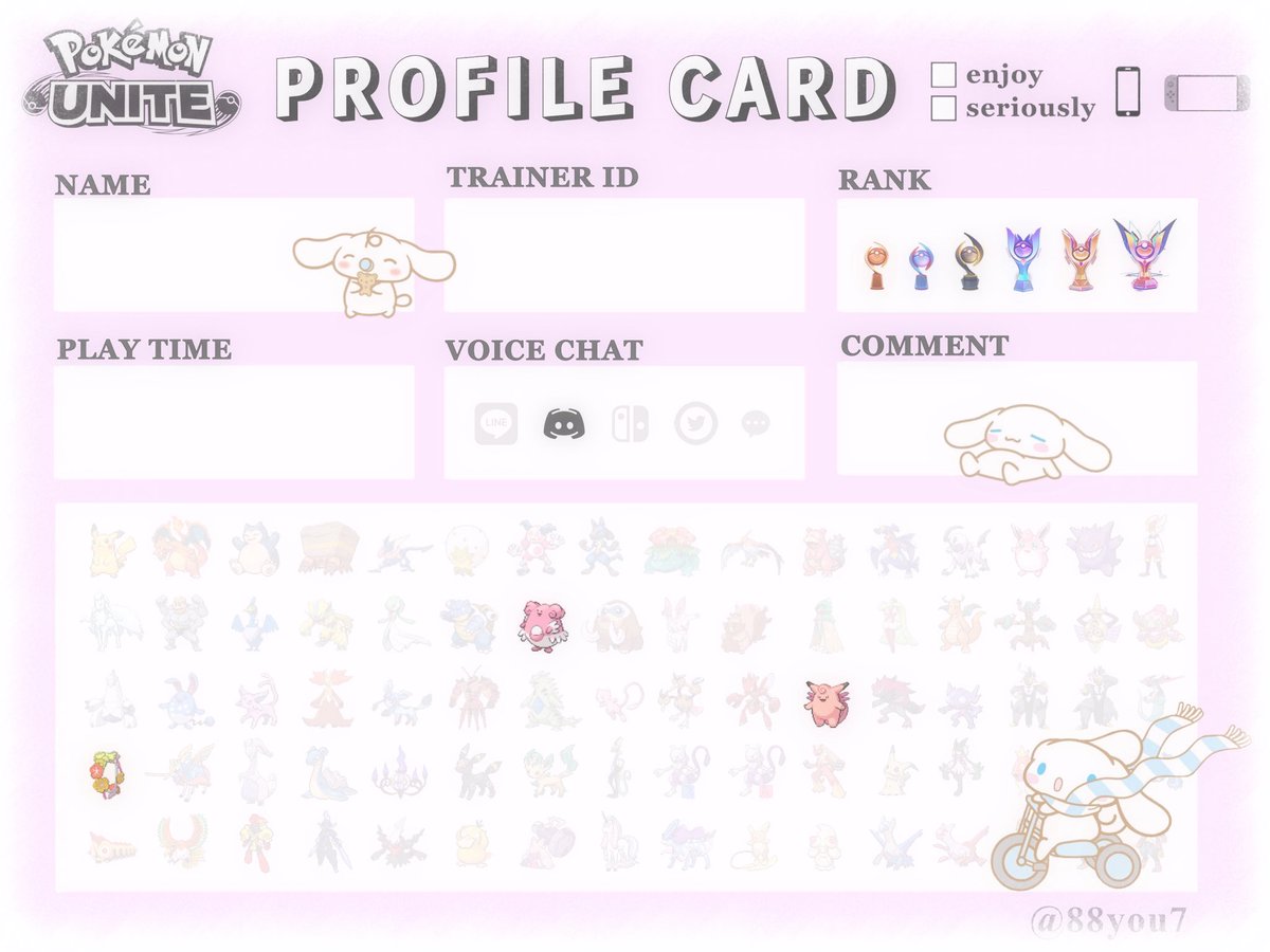 XVcDI's tweet image. 復帰勢なのでお友達がいないです💧
優しくおしえてくれて沢山あそんでくれるお友達ください˘•̥⧿•̥˘💭

 #ポケモンユナイト自己紹介カード 
 #ポケモンユナイト募集