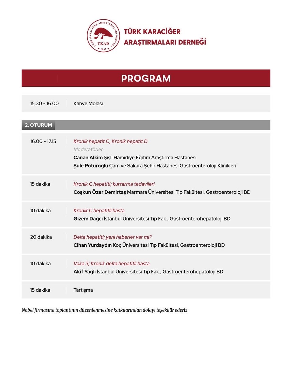 tkadorg's tweet image. Mezuniyet Sonrası Eğitim Toplantısı: Kronik Viral Hepatitler – Yeni Ne Var? 🩺

Türk Karaciğer Araştırmaları Derneği olarak düzenlediğimiz bu eğitim toplantısında, viral hepatitler alanındaki en güncel gelişmeleri ve tedavi yöntemlerini derinlemesine inceliyoruz.