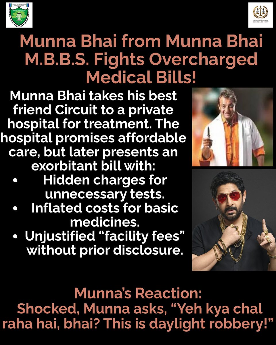 CCRP_NUSRL's tweet photo. When hospitals add hidden charges or inflate medical bills, it is not just unethical but may violate the Consumer Protection Act, 2019. Consumers are entitled to transparent pricing, fair practices, and compensation. Knowing your rights is the first step to protection. https://t.co/rqD0QUzTfp