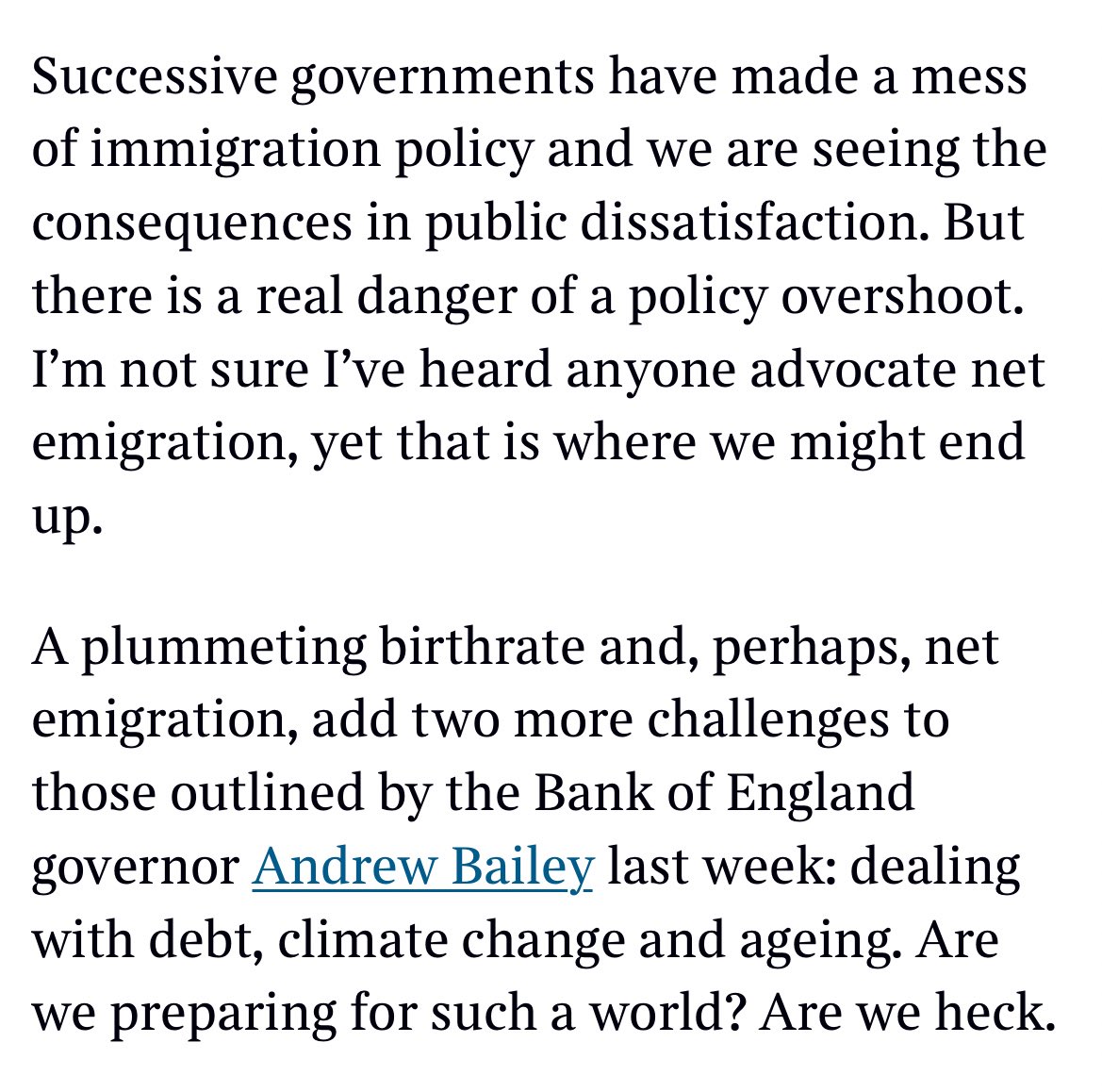 SophyRidgeSky's tweet image. The most important thing you’ll read today.

The birth rate has plunged to just 1.4 children per woman. 

Plus net immigration is falling sharply - could we see net emigration? And are we remotely prepared?

@PJTheEconomist says no