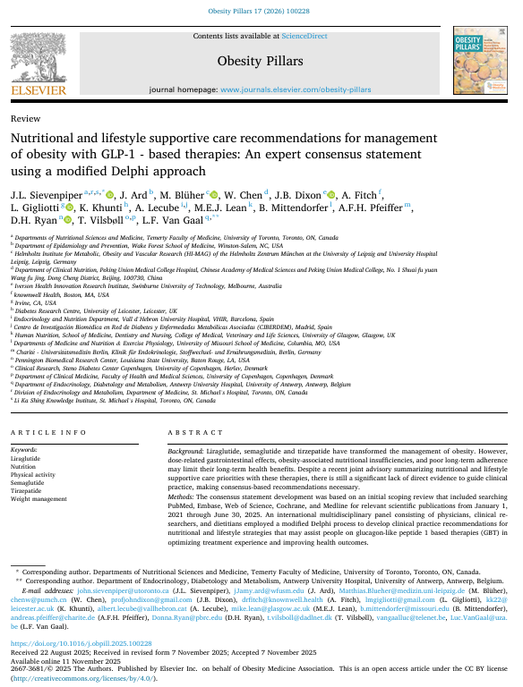 SemergenGTDM's tweet photo. Presentamos el📜titulado: 

🔰Recomendaciones de atención nutricional y de apoyo al estilo de vida para el manejo de la obesidad con terapias basadas en GLP-1

Declaración de consenso experta utilizando un enfoque modificado de Delphi

52 recomendaciones

Hilo👇 https://t.co/XgcQgN70ig