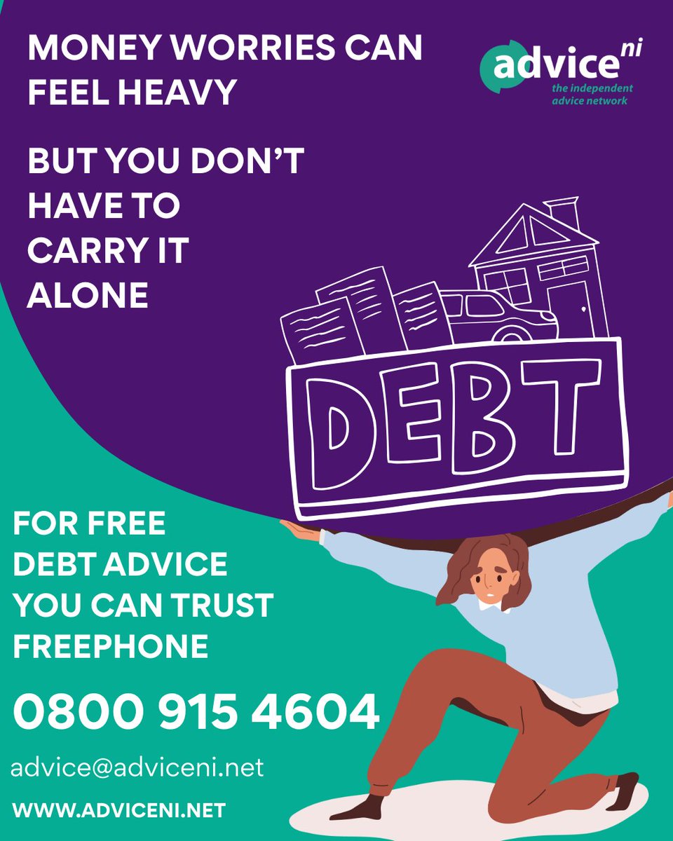 AdviceNI's tweet image. Major life changes can impact finances and lead to debt. But it’s not who you are! Take control: 📞 0800 915 4604 📧 advice@adviceni.net 💬 Webchat (Mon–Fri 10–4) adviceni.net #FreeDebtAdvice #BackInControl #CostOfLiving #Supportisfree