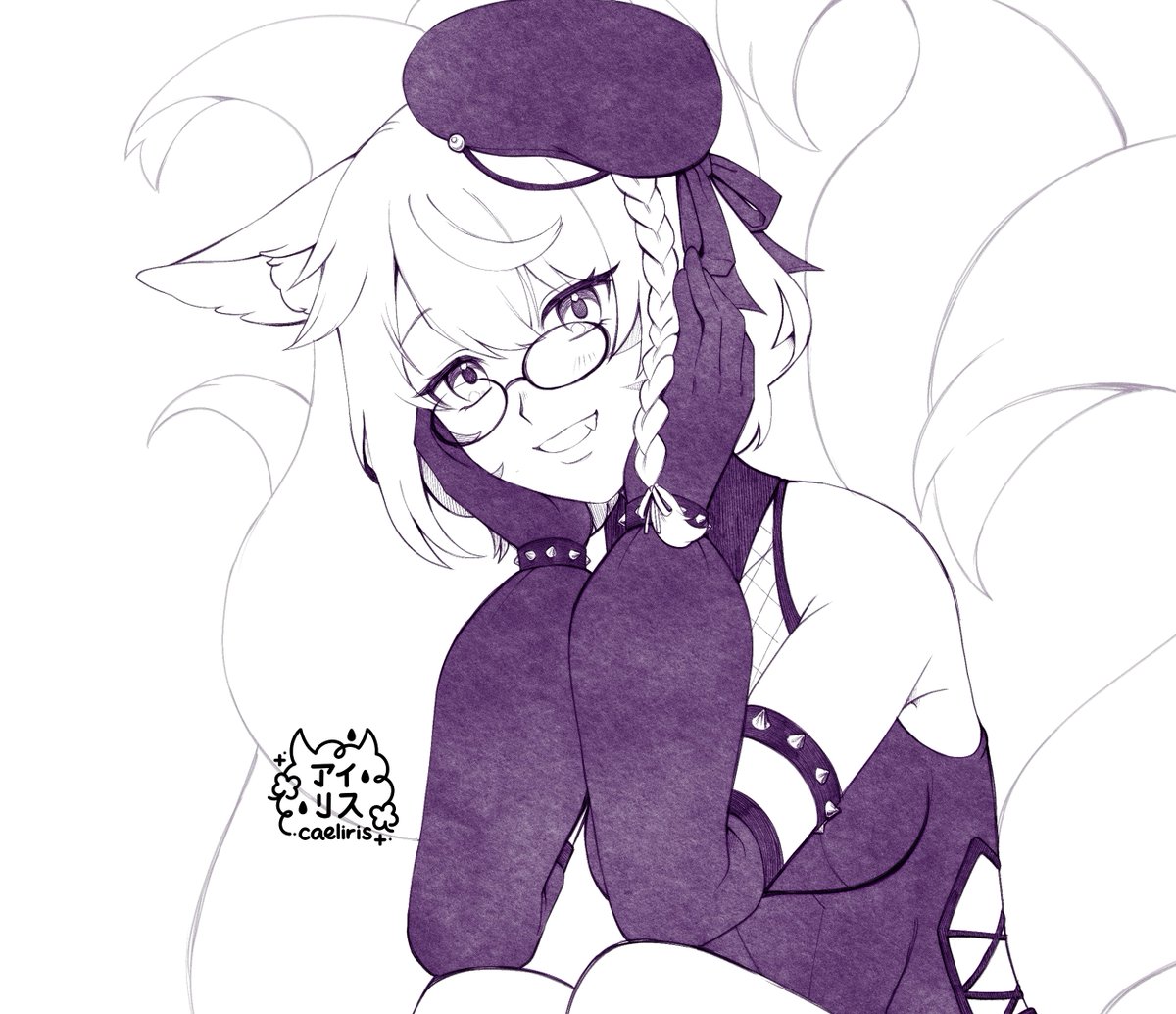 B/W Sketch for @\Sarah_Aces on VGen!
Thank you so much for working with me :-) yippee! 💜