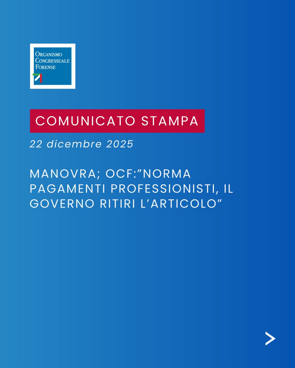 Organismo Congressuale Forense tweet media