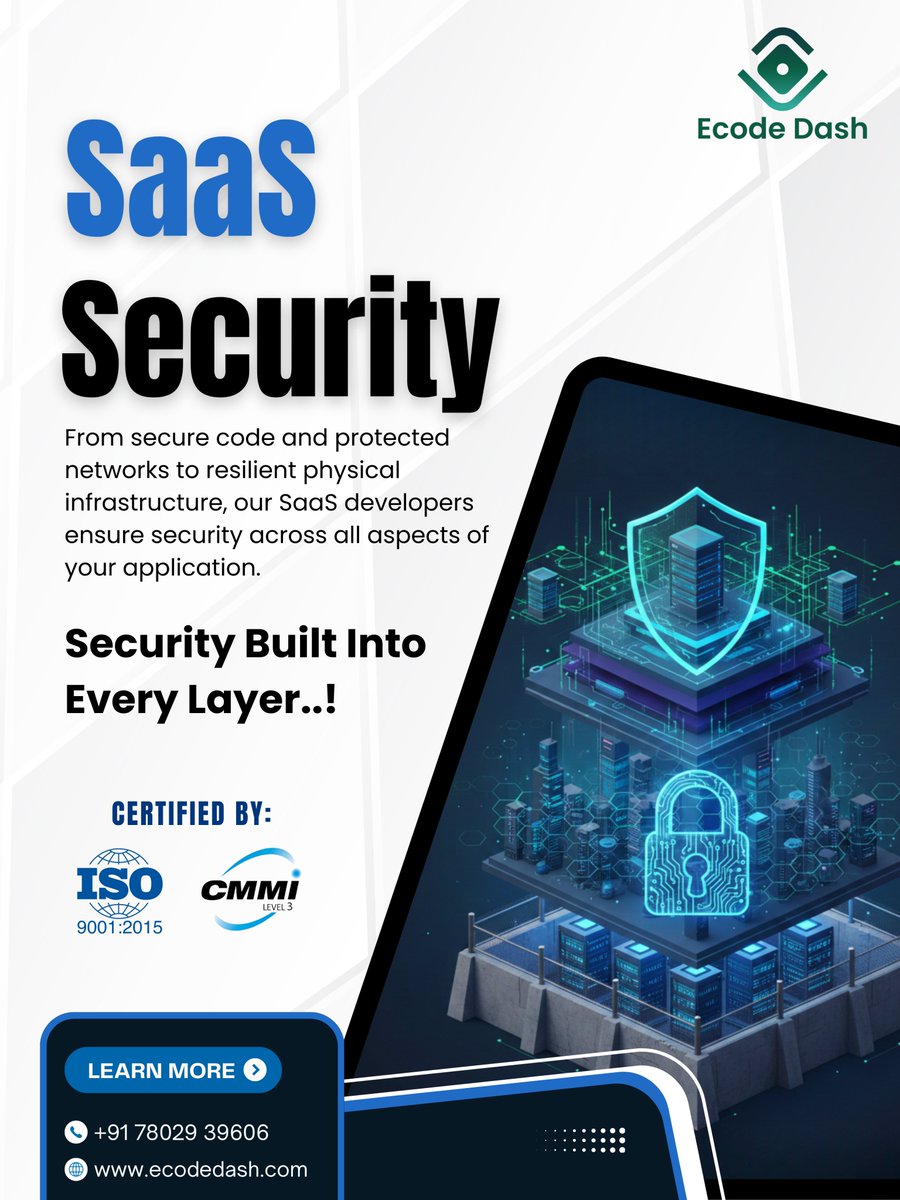 ecodedash's tweet photo. Our SaaS developers build with security at the core.

Book FREE Consultation Now 💯
📞 +91 78029 39606
🌐 https://t.co/uM46bVvFd0 https://t.co/sYdYGqhuKM