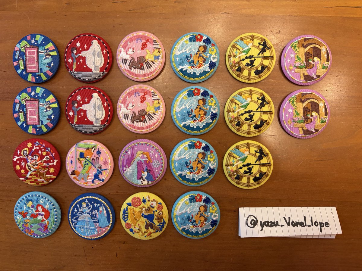 交換】ディズニー刺繍缶バッジ2 譲)画像 求)シュガーラッシュ 舞浜