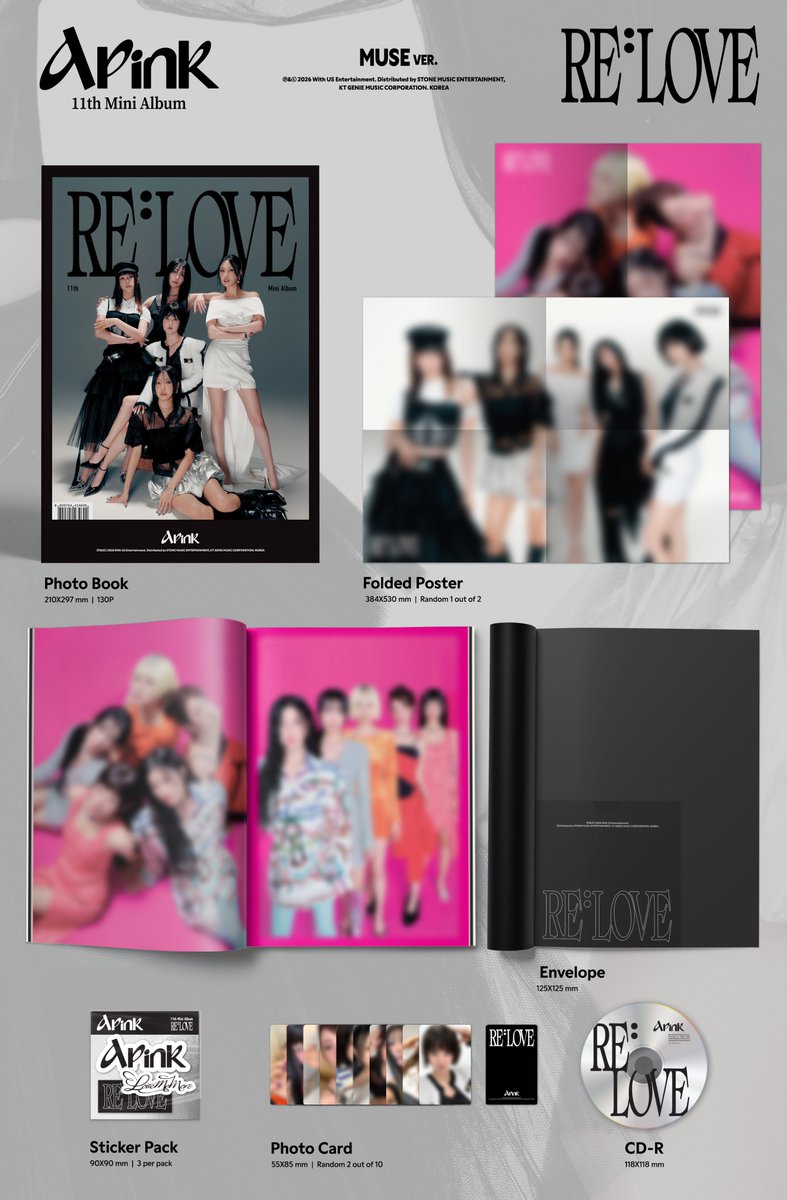 Apink_2011's tweet image. Apink 11th Mini Album [RE : LOVE]
ALBUM PREVIEW
MY VER. / MUSE VER. / PLATFORM VER.

💞 2026.01.05 MON 6PM (KST)

#에이핑크 #Apink
#박초롱 #윤보미 #정은지
#김남주 #오하영
#RE_LOVE #LoveMeMore