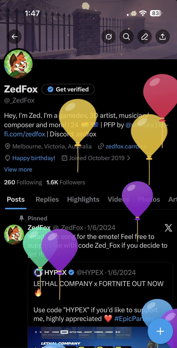 The balloons once more!
I promise I’ll have more to share about my game project next year. Stay tuned!