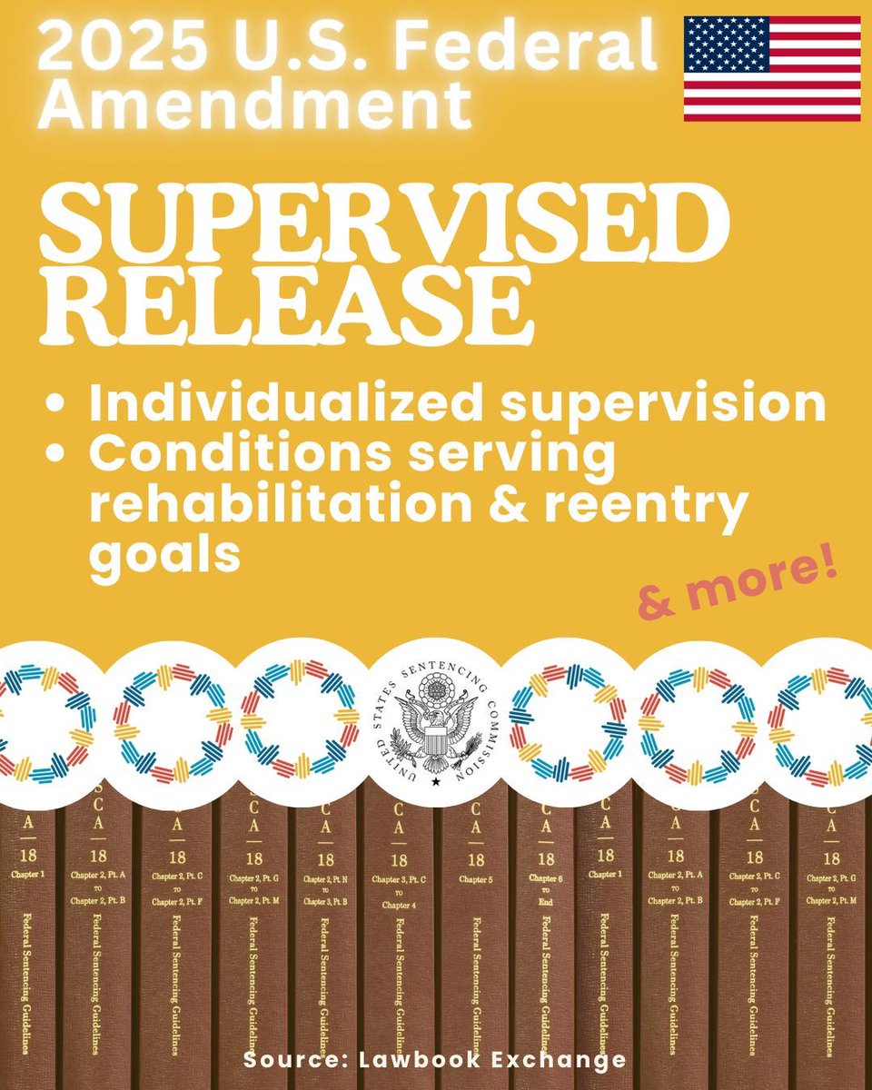 theSAWProject's tweet image. The U.S. Sentencing Commission’s 2025 amendment marks a significant step toward a justice system that prioritizes long-term success over simple monitoring.

🔗 READ MORE: buff.ly/yqdHpEW 

#CriminalJusticeReform #SAWProject #SupervisedRelease #PolicyUpdate #ReentrySuccess