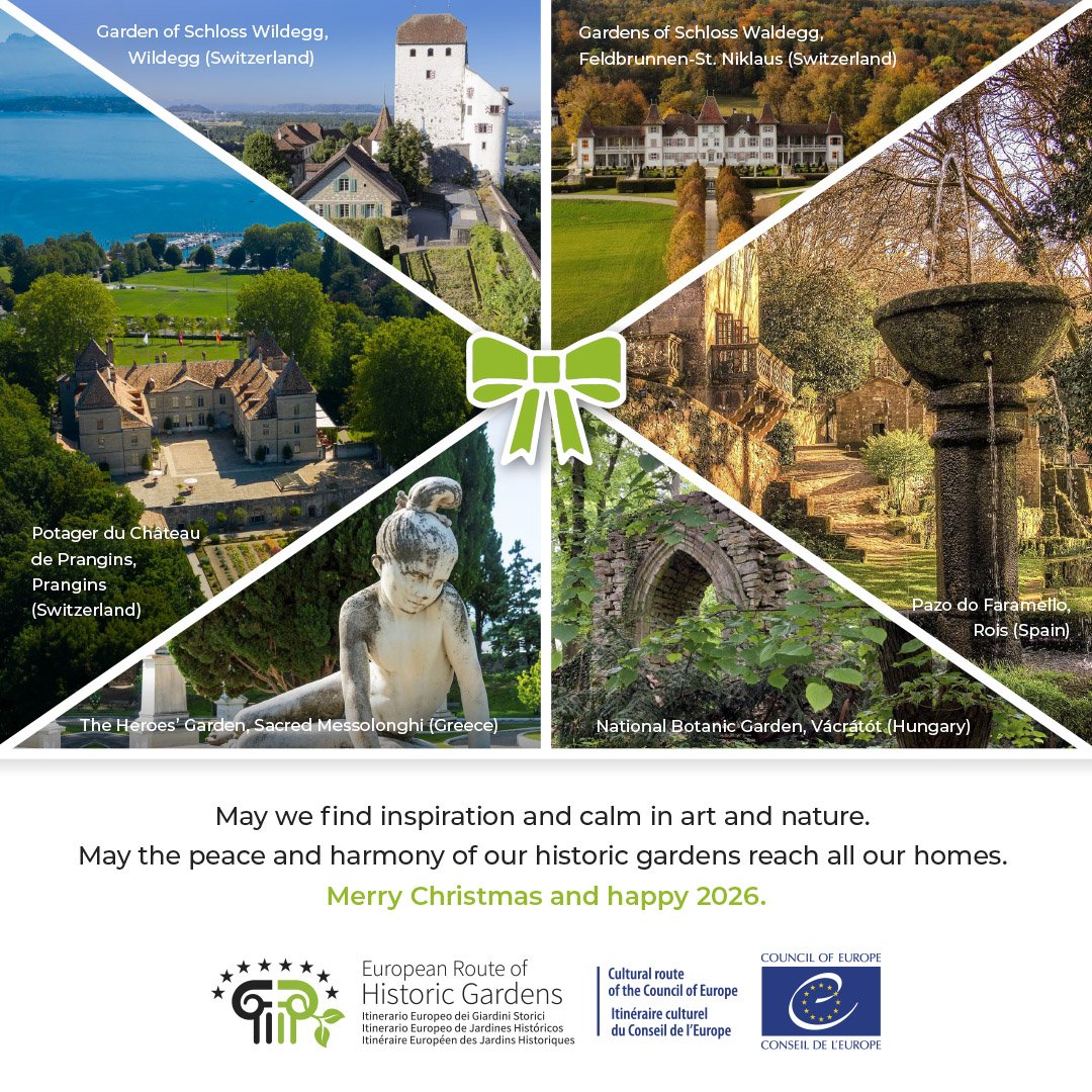 🎄The #ERHG warmly wishes a joyful #Christmas period to all our visitors, partners, and friends across Europe.

Our Christmas Activities Program 2025 began in late November and continues into January 2026.

We invite you to explore the events:
europeanhistoricgardens.eu/en/christmas-a…