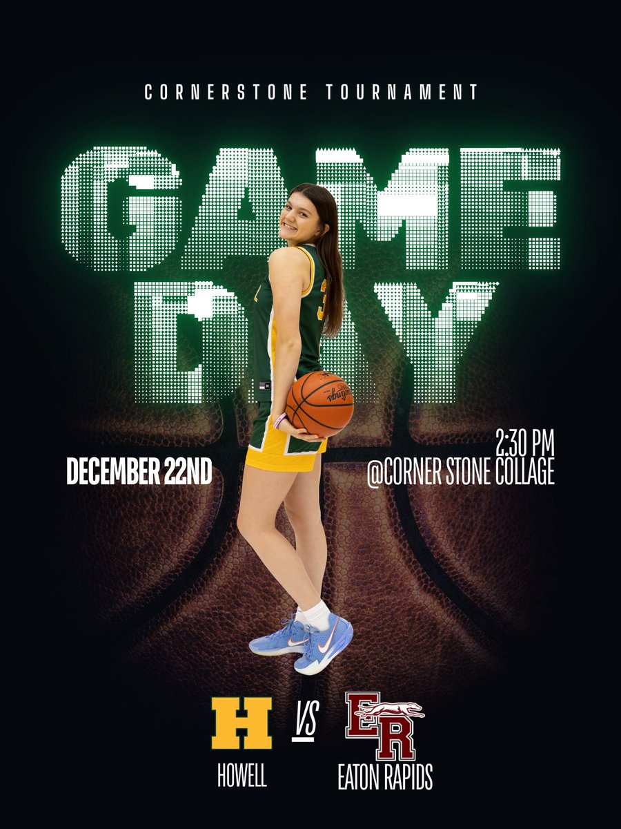 HowellHoops's tweet image. Your Varsity Girl team is at it again! Today they play Eaton Rapids at 2:30 in the Cornerstone Tournament! @cornerstoneuniversity!💚💛