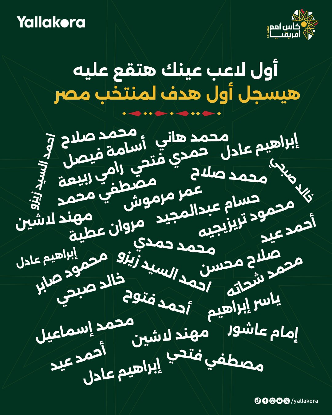 أول لاعب عينك هتقع عليه هيسجل أول هدف لمصر في زيمبابوي 