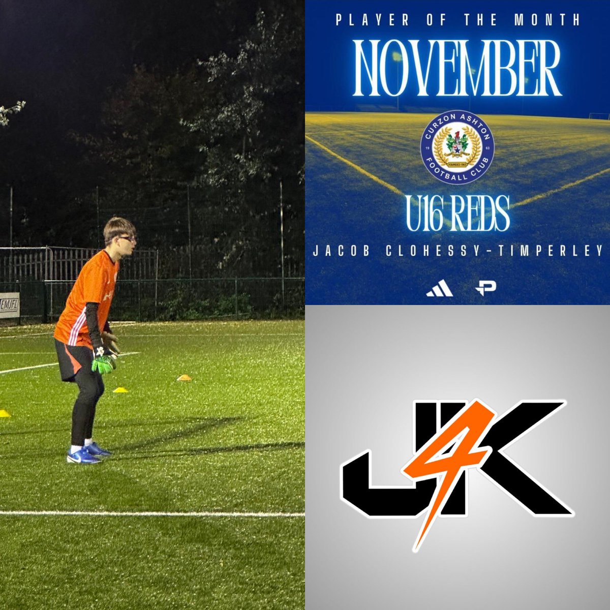 JUST4KEEPERS MANCHESTER 
Well done Jacob for recently winning Player of the Month for his team.
Jacob has been training brilliantly all season at the J4K Goalkeeping sessions in Sale. 
#just4keepersmanchester
#goalkeepercoachinginmanchester