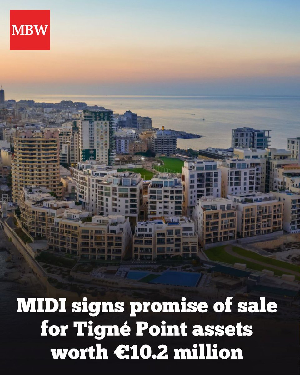 MIDI signs promise of sale for Tigné Point assets worth €10.2 million maltabusinessweekly.com/midi-signs-pro… via @businessmalta