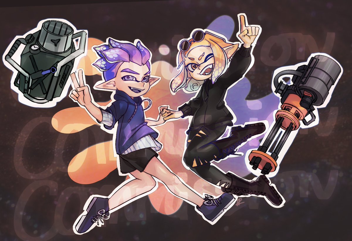 TerrifiedPuddin's tweet image. Adorable squids
Commissioned by @Panini__Pan 💙🧡
#splatoon #commission