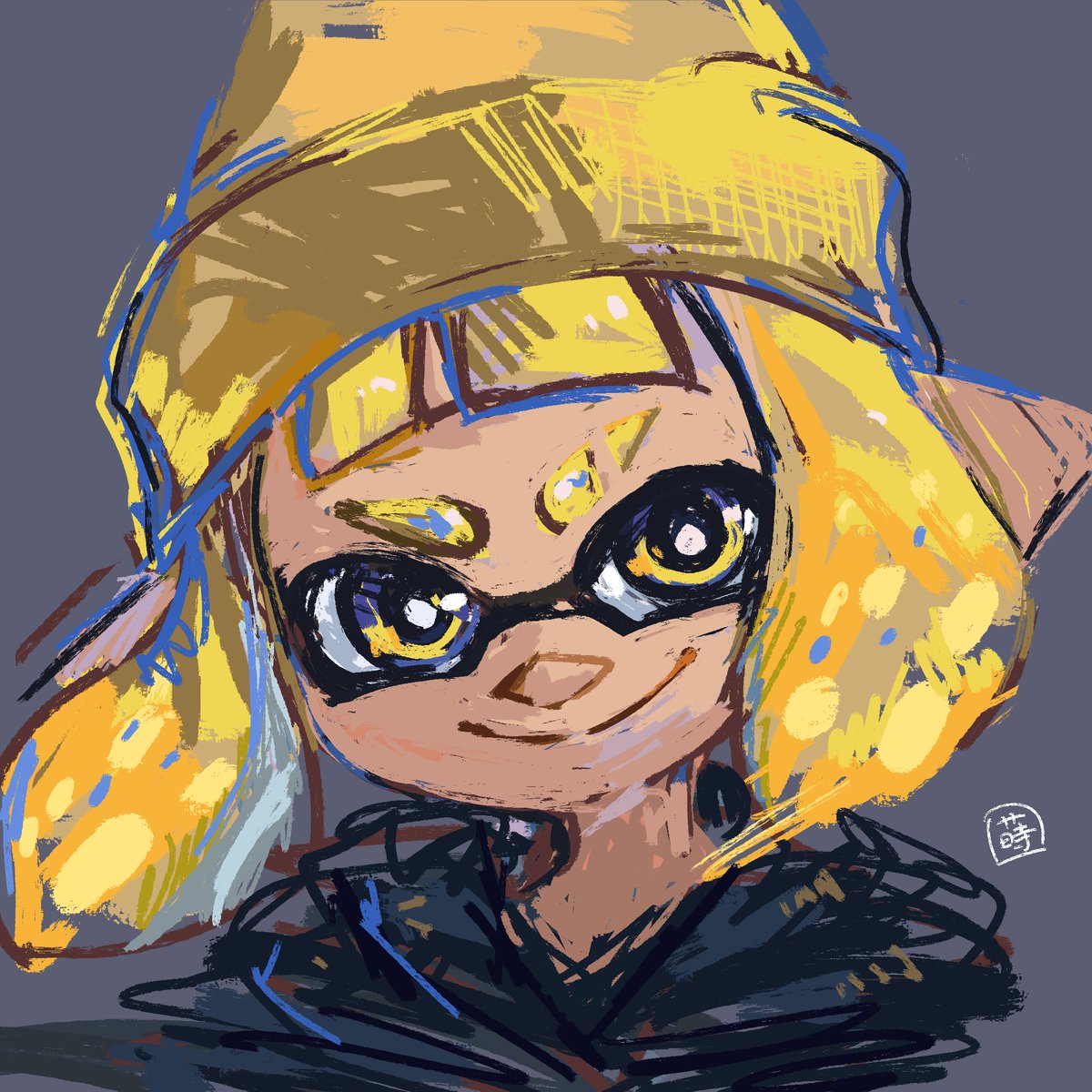 Maki_splakugaki's tweet image. #100日チャレンジ
67日目　多分ワンドロ
途中からレイヤー1枚塗り