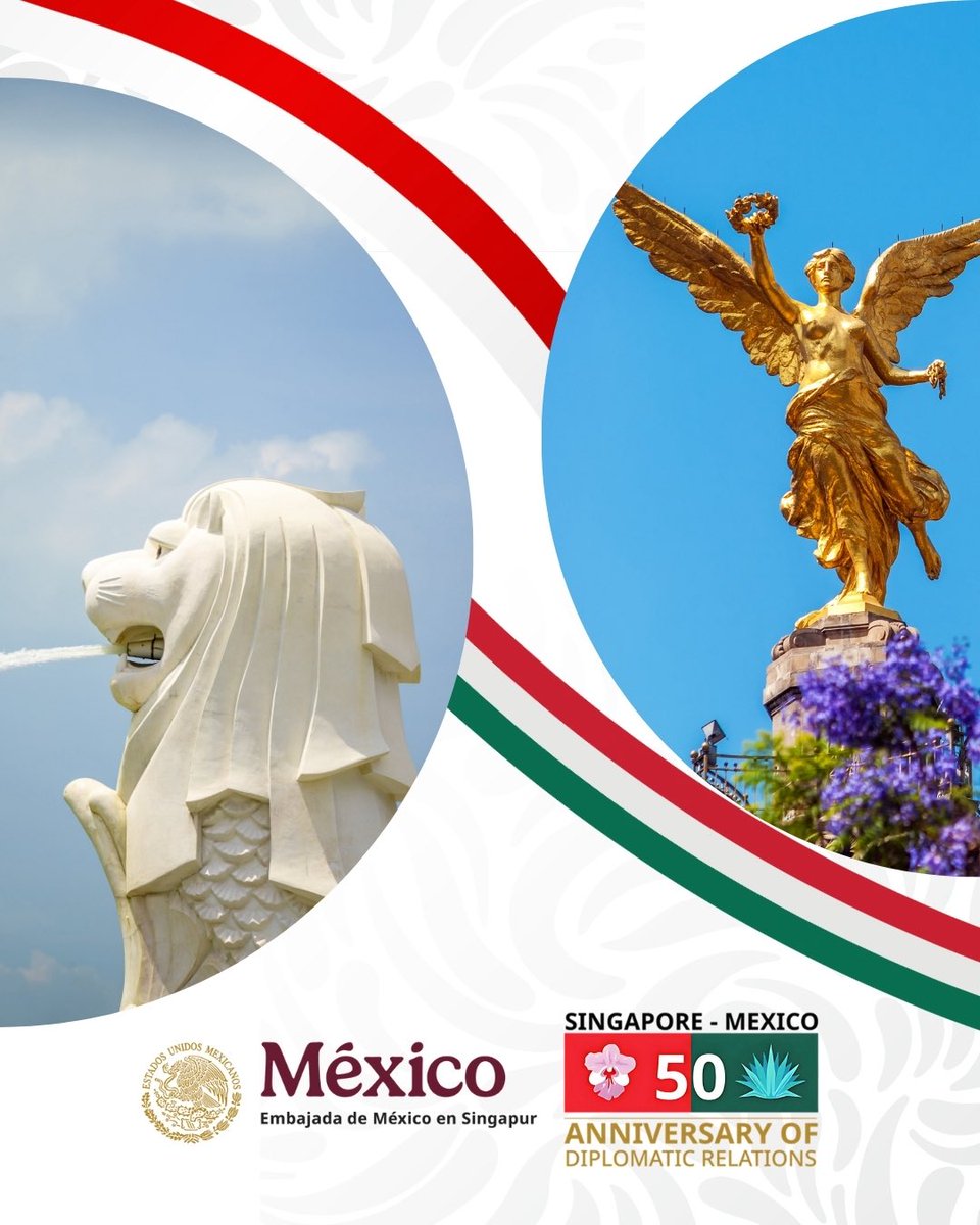 agarcialopezl's tweet image. Celebramos 50 años de relaciones diplomáticas México-Singapur.🇲🇽🇸🇬

La Presidenta @Claudiashein destacó durante la visita de @Tharman_S “México encuentra en Singapur un socio y aliado en cooperación internacional, avanzando hacia una asociación que beneficiará a nuestros pueblos”