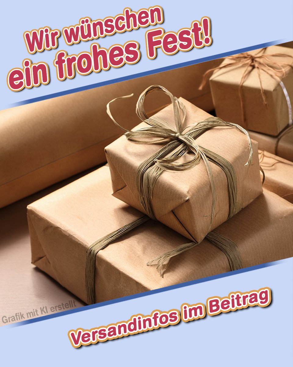 🎄 Wir wünschen euch ein frohes #Fest! 🎄

⚠️ Bitte beachtet:
📦 Zwischen #Weihnachten &amp; #Neujahr ist unser Versand eingeschränkt, da #Feiertage &amp; das Wochenende in diesen Zeitraum fallen. 😊

Vielen Dank für euer Verständnis! 🫶
Kommt gut durch die Feiertage. 🎄

#anime #merch