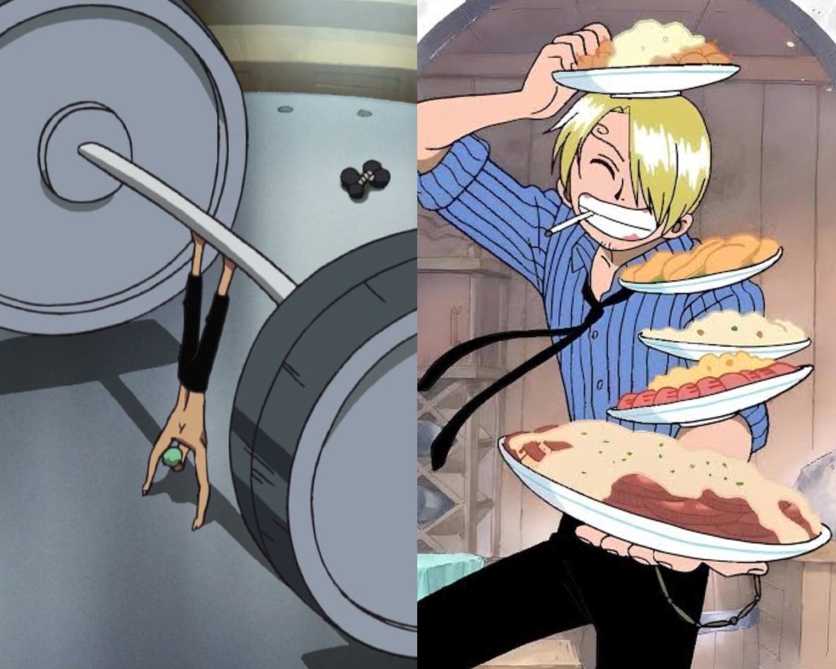sigmarshanks's tweet image. Zoro really be training every day just to be equal to a cook😭