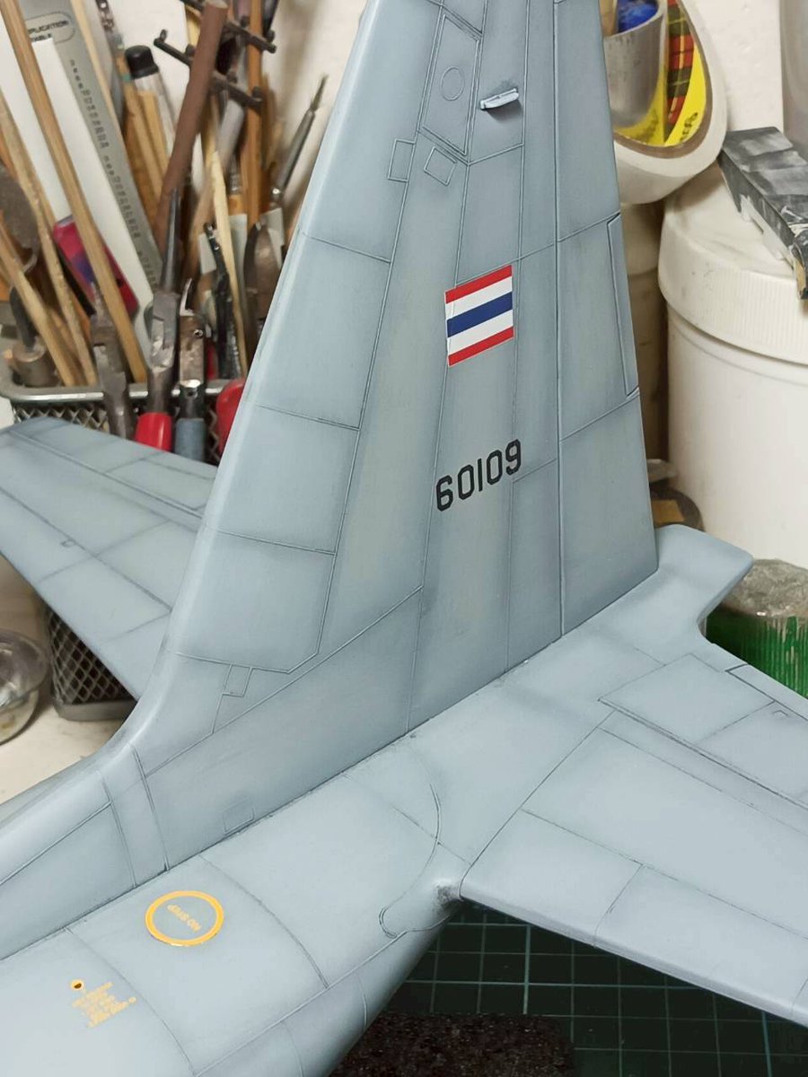 hobbystationth's tweet photo. 🔥Pro Built Italeri 1/48 C-130J C5 Hercules ดัดแปลงเป็นตัวไทย🔥Decal &amp; Detail
.
#HobbyStationth #บริการประกอบทำสีโมเดล #ผู้เชี่ยวชาญด้านการประกอบทำสีโมเดลและแบบจำลอง #C130 #ProBuiltModel https://t.co/Zk80Fn64Ns
