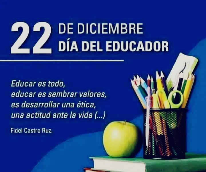 Muchas FELICIDADES a todos los educadores en su día y en particular a los salubristas que comparten sus saberes y se convierten en profesores para garantizar la continuidad de nuestro Sistema de Salud. 
#PlazaPorMásSalud 
#CubaPorLaVida 
#CubaVencerá