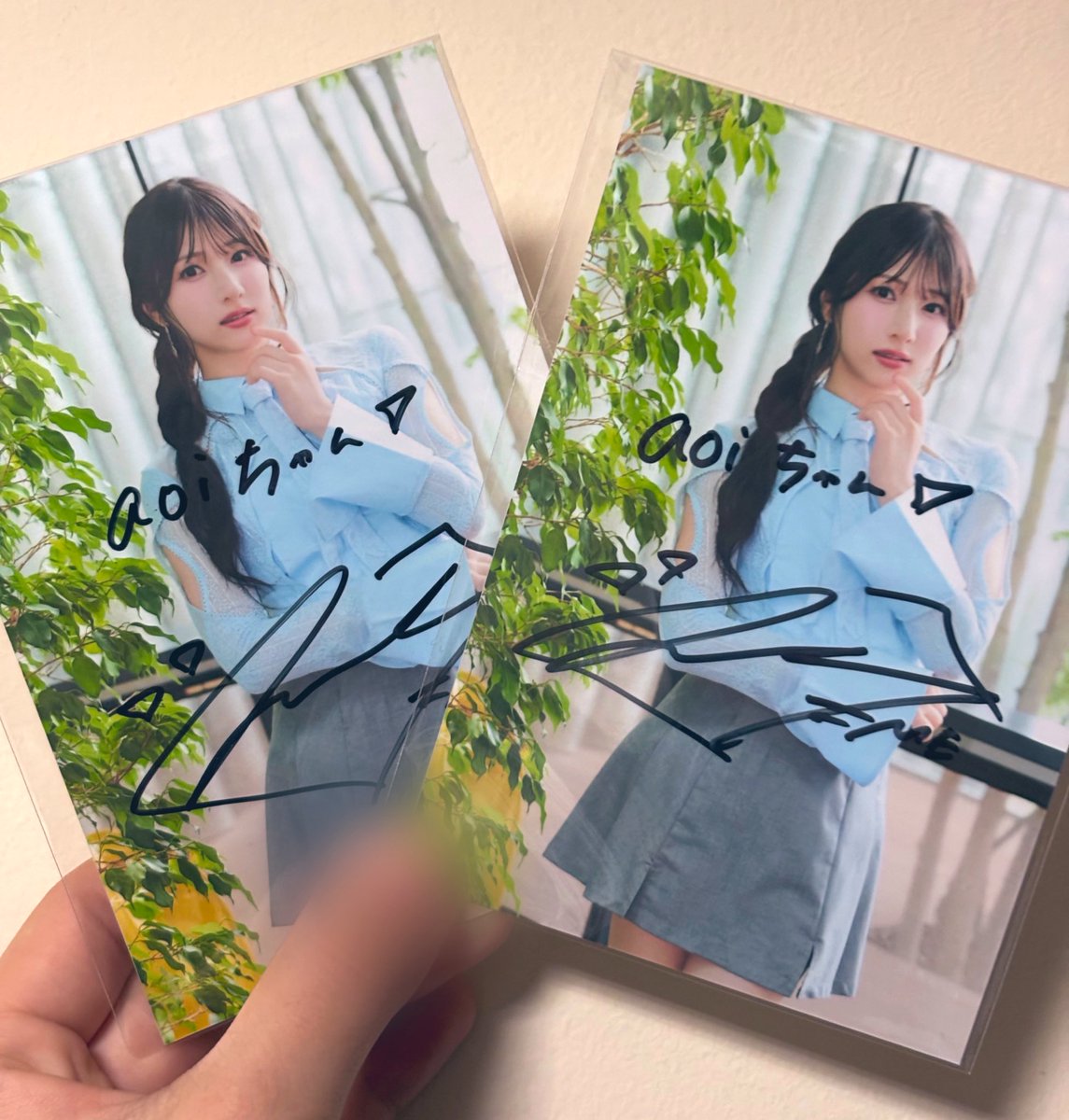 生誕グッズとサイン届いたよ〜🦋 #ノイミー #蟹沢萌子