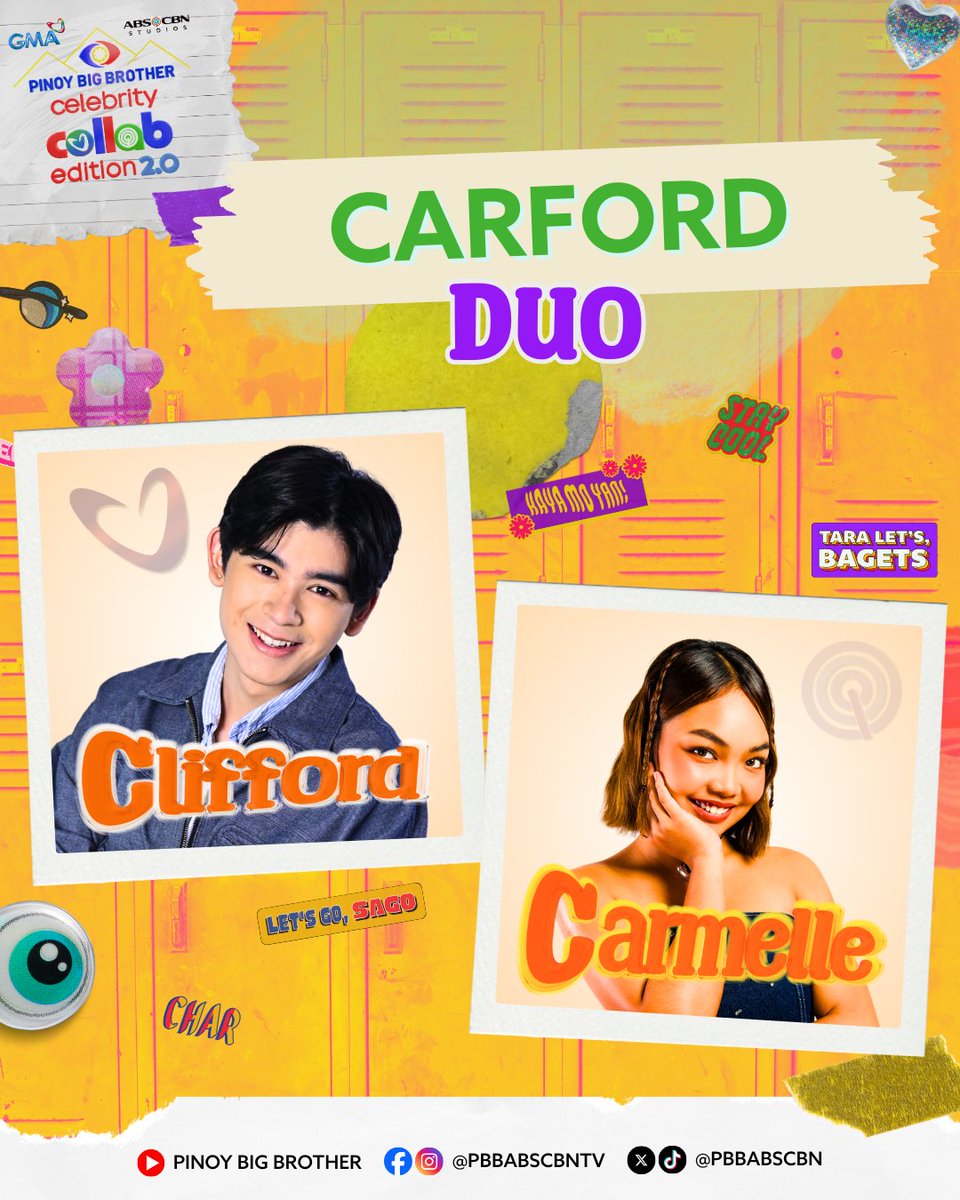 PBBabscbn's tweet image. 💿 Sa IKAAPAT NA COLLAB, buo na ang IKAANIM na DUO! 💿

🌟 CARFORD 🌟
Clifford at Carmelle!

#PBBCollab20ImmuniTest