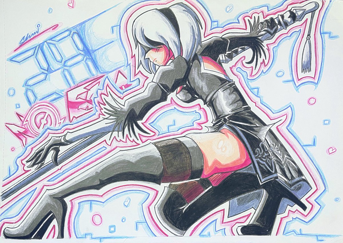 Shaniopolis's tweet image. 2B, No Escape! 
#nier #NieRAutomata #2b #art