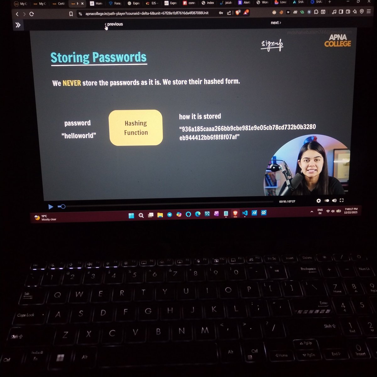 _devMSA's tweet image. If your password can be read,
it can be leaked.
Hash + salt it before it goes viral.
#Infosec #DevJokes #buildinpublic #apnacollege