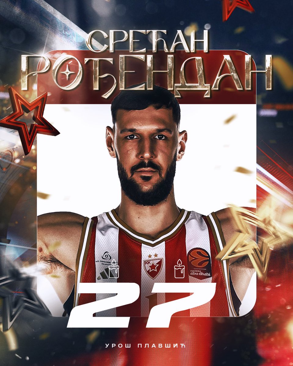 kkcrvenazvezda's tweet photo. Урош Плавшић, првотимац клуба за који навија од рођења, данас слави рођендан 🎉🔴⚪️

Желимо му много успеха у црвено-белом дресу, пре свега здравља и брз опоравак од повреде – да се што пре врати на терен!

#kkcz #WeAreTheTeam https://t.co/4rBhGZNlKr