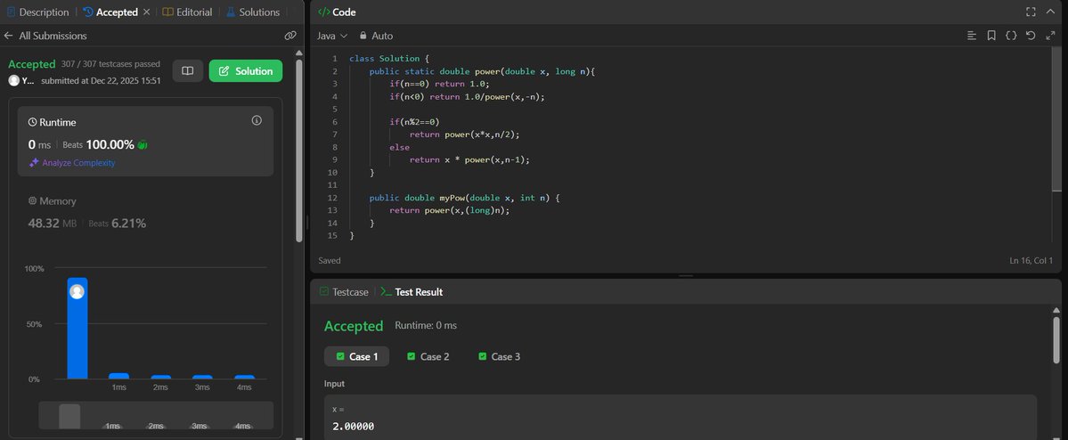 Yuvrajjjj_0911's tweet image. Day 11 completed!
Learning recursion step-by-step.
Today solved:
• String to Integer (atoi) using recursion
• Power function using recursion
@striver_79 @takeUforward_ 
#DSA #LeetCode #CodingChallenge #LearningInPublic