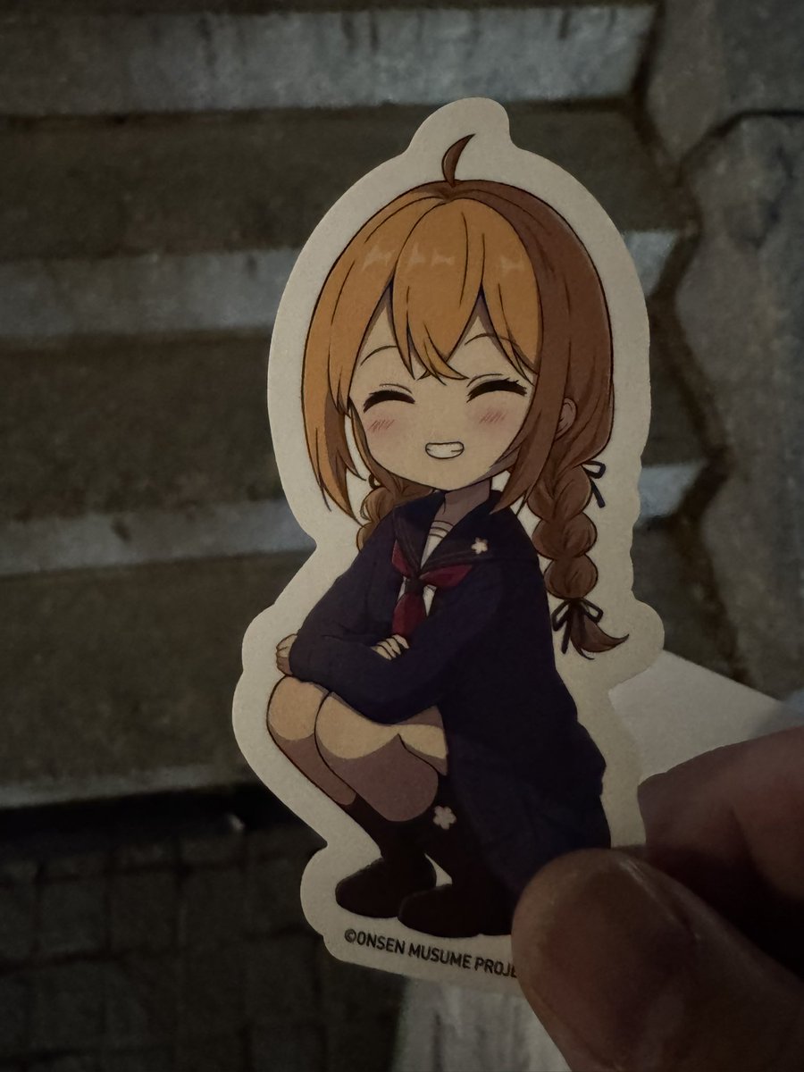 ステッカーもらえた！☺️ #草津結衣奈 #草津温泉 #温泉むすめ