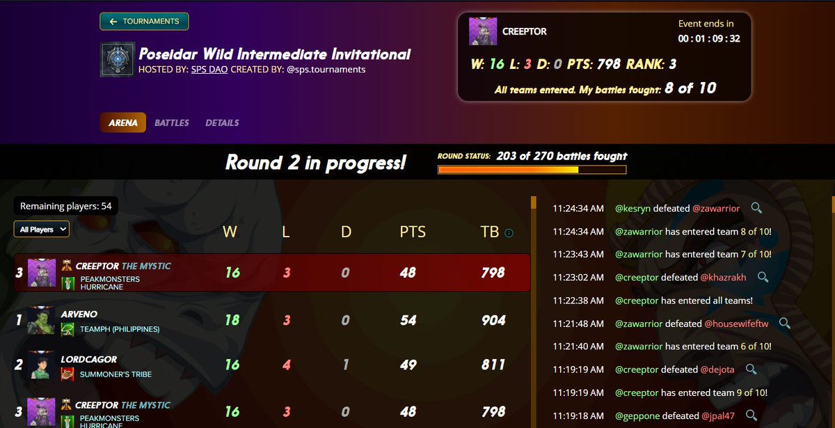 currently on podium in splinterlands modern tournament, cant remember when that happened last time haha