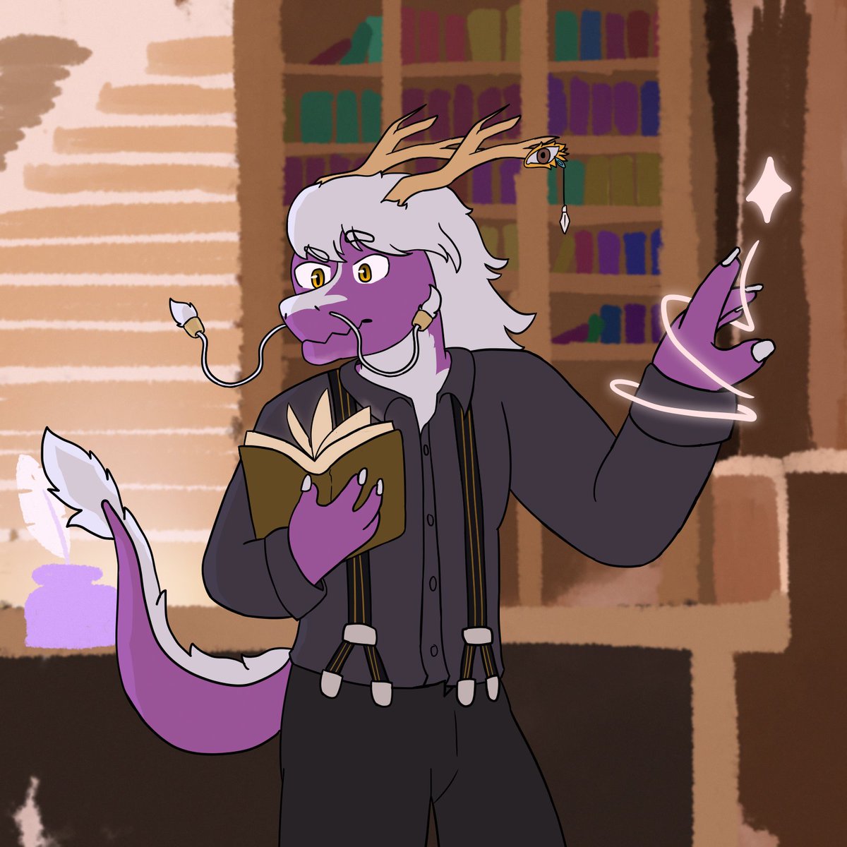 "Knowledge is always important for a magical dragon like Astin"

🎨: @caspupperAD