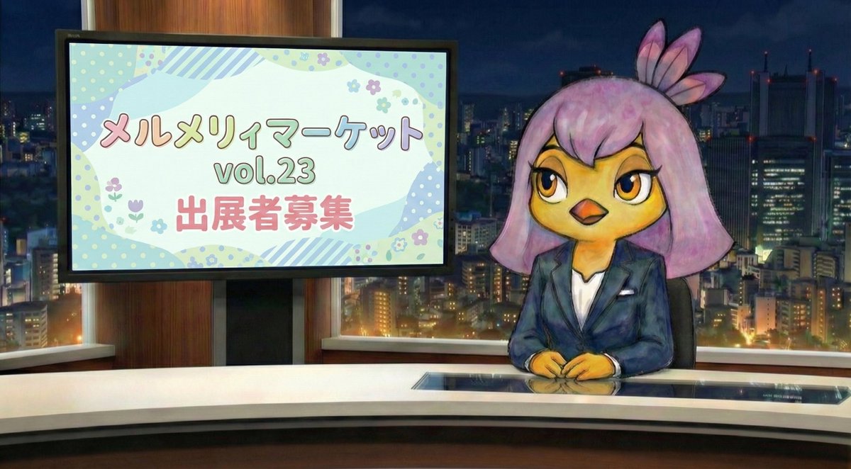 fablio_dev's tweet image. 夜の #インディーキャラニュース です🗞️
『メルメリィマーケット』が出展者を募集中ですⓂ️🌈
23回目の開催となる女性を中心に人気なイベントなので、あなたのかわいいキャラを広める大チャンス🎀🧸
締切は2026年2月15日まで。詳細は引用元をチェックです👇