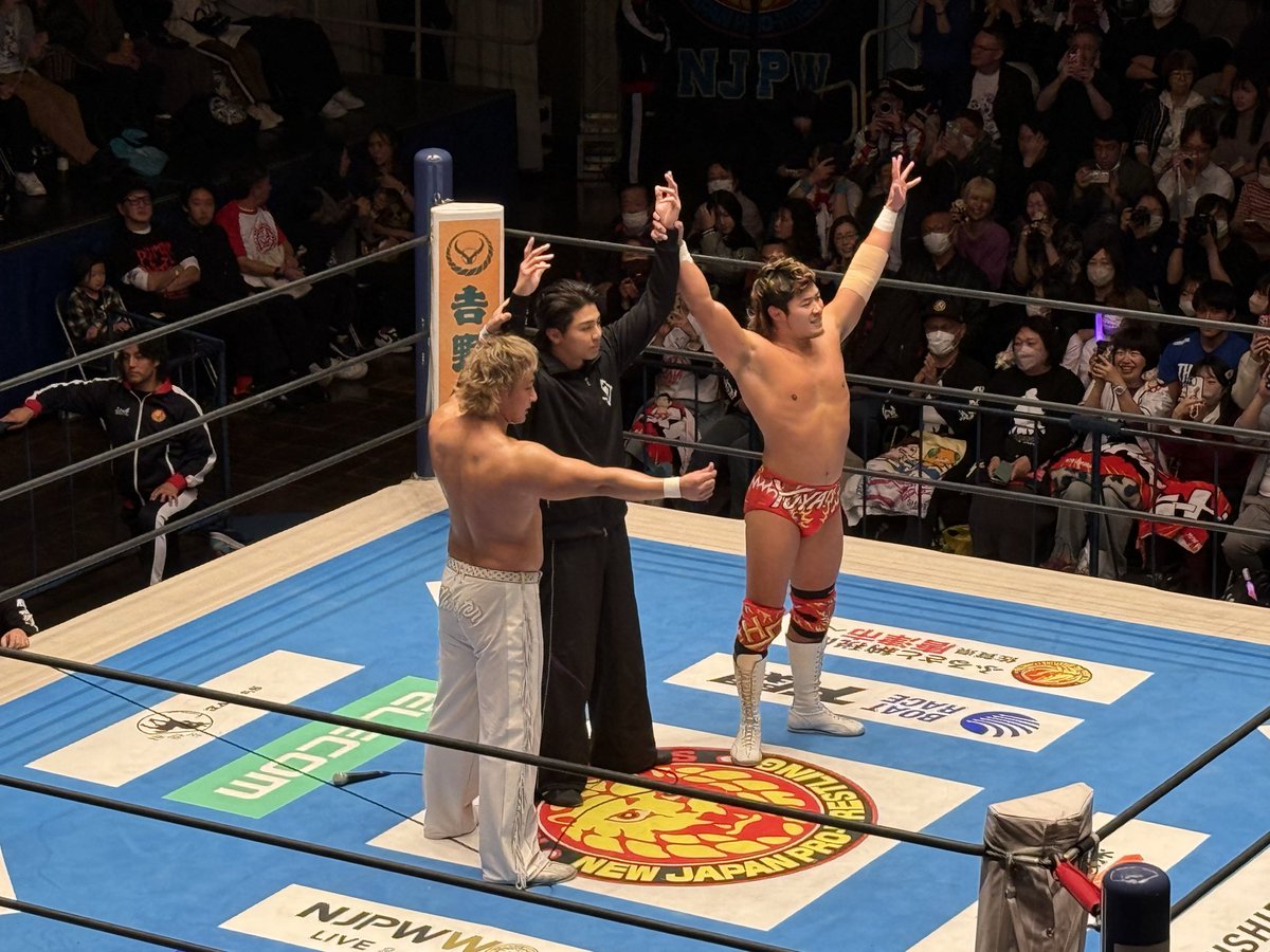 ddtpro's tweet photo. ／
📢速報
＼

新日本プロレス・後楽園ホール大会、HOUSE OF TORTUREが無法三昧するリングに飛び込んだは“THE RAMPAGE”武知海青！　海野翔太&amp;上村優也とのトリオで、1月4日東京ドーム大会でのNEVER無差別級6人タッグ選手権試合トルネードランボーに出陣へ！

#njwk20 #njpw #ddtpro #THERAMPAGE https://t.co/kdGV0pjrJm