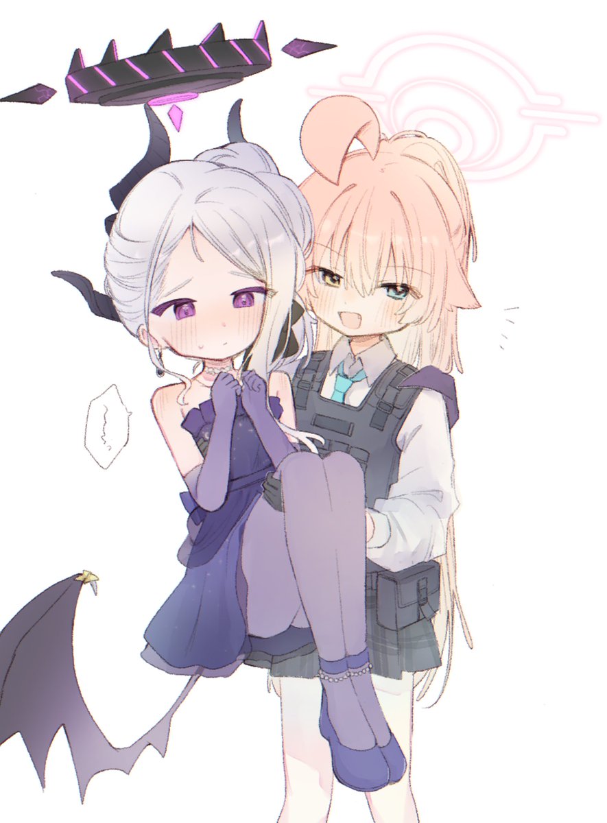 amayuzu_920's tweet image. 臨戦ホシノがドヒナ連れてきた時のやつ…をさらに描き直したやつ