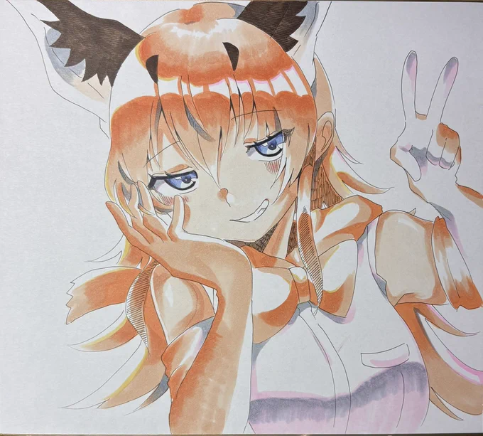 カラカル色紙できました〜!