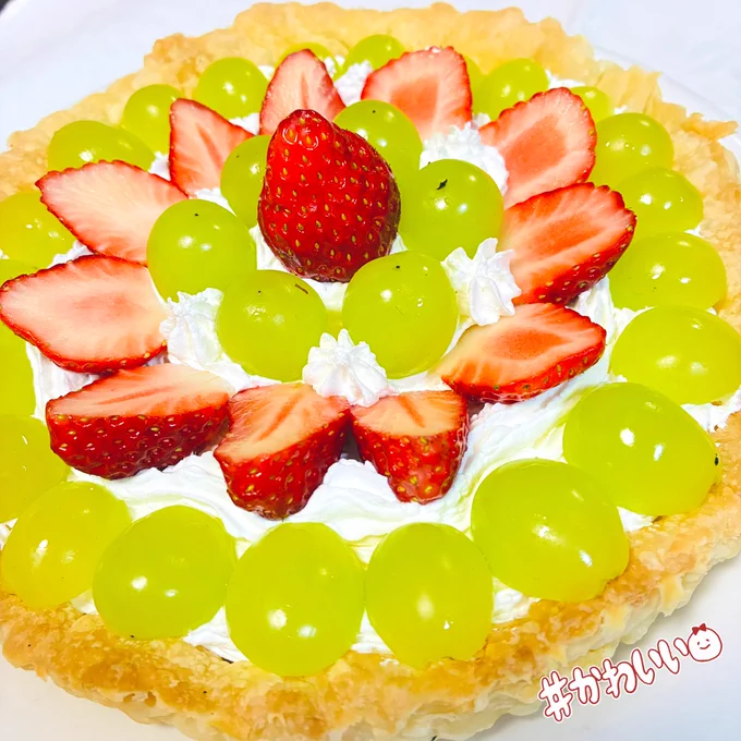 今年は母がパイ焼いてくれたよ〜うまそう いただきます