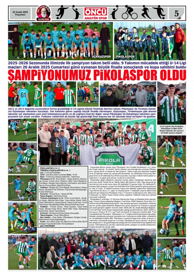 tanzer2828's tweet photo. U-14 lig Şampiyonu Giresun Pikolaspor https://t.co/WdBb5Cct9d