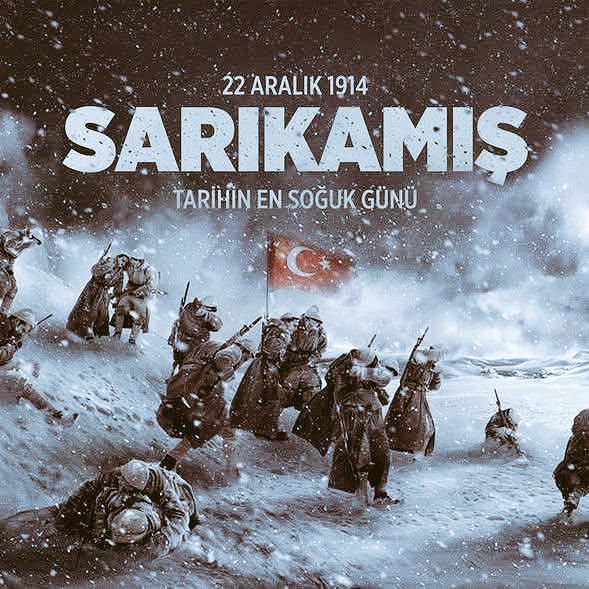 🇹🇷🖤
Soğuk Demediler, Geri Dönmeyi Düşünmediler, Vatan Uğruna Donarak Can Verdiler.

Sarıkamış  Şehitlerimizi Rahmet ve Şükranla Anıyoruz..🥀

#sarıkamışharekatı
#22Aralık1914